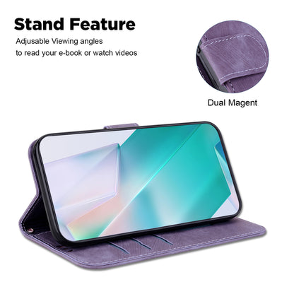 For Samsung Galaxy A54 5G Cute Tiger Imprint Anti-drop Cover Leather Wallet Stand Phone Case