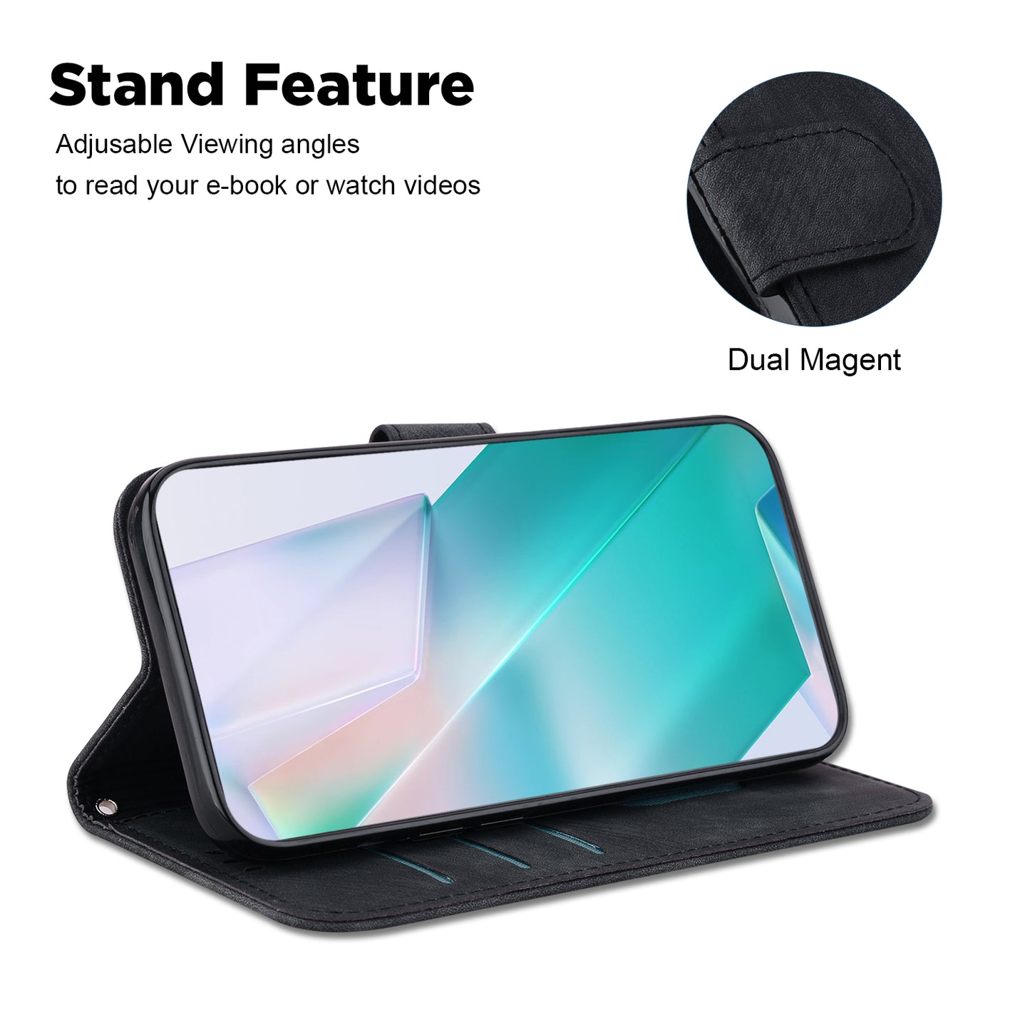 For Samsung Galaxy A04e 4G / F04 4G / M04 4G Leather Wallet Stand Cover Cartoon Tiger Imprint Phone Case