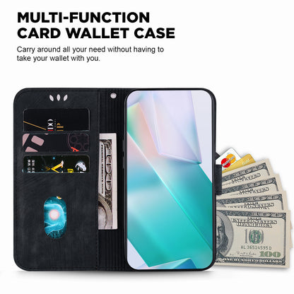 For Samsung Galaxy A04e 4G / F04 4G / M04 4G Leather Wallet Stand Cover Cartoon Tiger Imprint Phone Case
