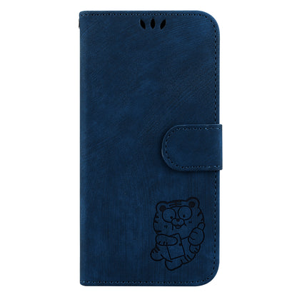 For Samsung Galaxy A04e 4G / F04 4G / M04 4G Leather Wallet Stand Cover Cartoon Tiger Imprint Phone Case