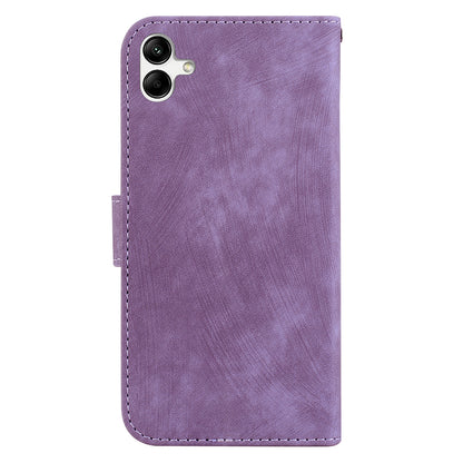 For Samsung Galaxy A04e 4G / F04 4G / M04 4G Leather Wallet Stand Cover Cartoon Tiger Imprint Phone Case