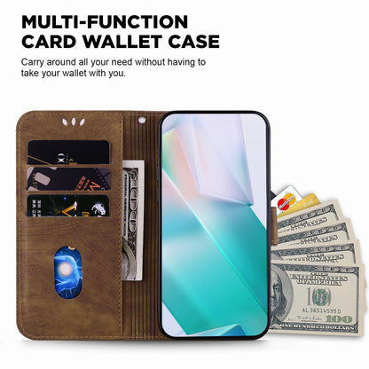 For Samsung Galaxy A04e 4G / F04 4G / M04 4G Leather Wallet Stand Cover Cartoon Tiger Imprint Phone Case