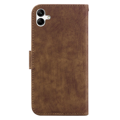 For Samsung Galaxy A04e 4G / F04 4G / M04 4G Leather Wallet Stand Cover Cartoon Tiger Imprint Phone Case