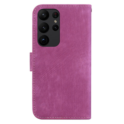 For Samsung Galaxy S23 Ultra Anti-drop Shell Cute Tiger Imprint Leather Wallet Stand Phone Case