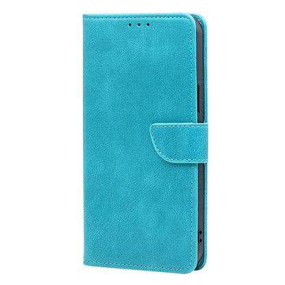 For iPhone 15 Pro Max PU Leather Stand Wallet Case Calf Texture Magnetic Clasp Phone Cover