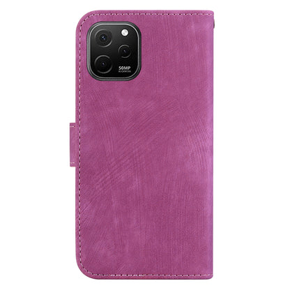 For Huawei nova Y61 4G Leather Wallet Stand Anti-shock Cover Lovely Tiger Imprint Phone Case