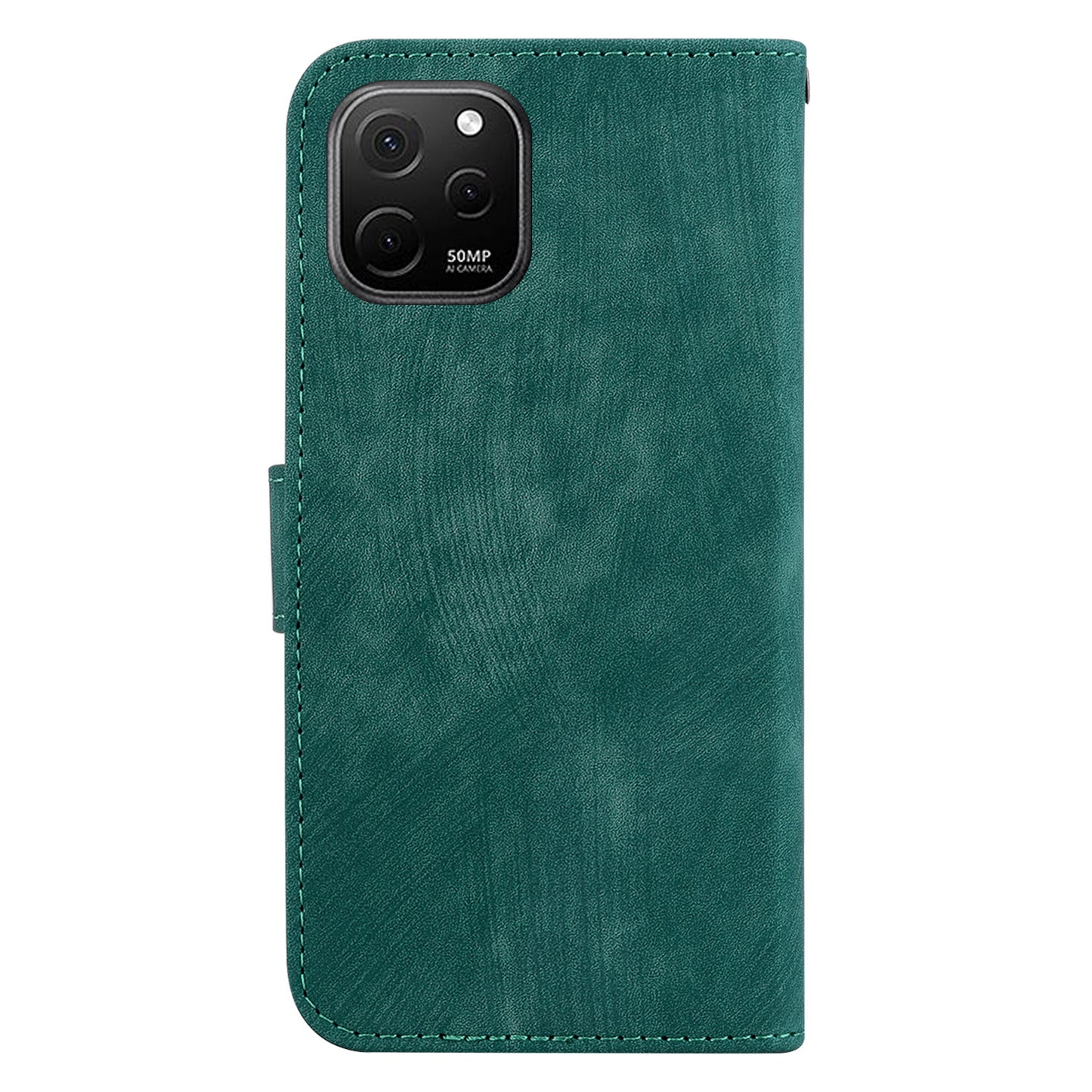 For Huawei nova Y61 4G Leather Wallet Stand Anti-shock Cover Lovely Tiger Imprint Phone Case