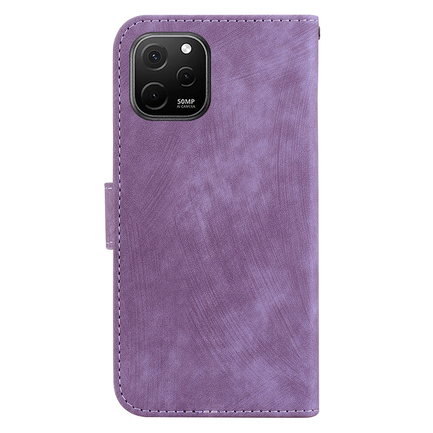 For Huawei nova Y61 4G Leather Wallet Stand Anti-shock Cover Lovely Tiger Imprint Phone Case