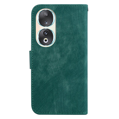 For Honor 90 Lovely Tiger Imprint Wallet Stand Cover Magnetic Clasp Leather Phone Case