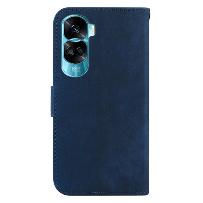 For Honor 90 Lite 5G Wallet Stand Phone Case Magnetic Clasp Lovely Tiger Imprint Leather Cover