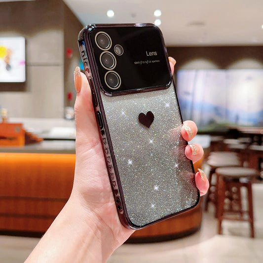For Samsung Galaxy A14 5G Electroplating Edge TPU Phone Cover Gradient Glitter Powder Cell Phone Case