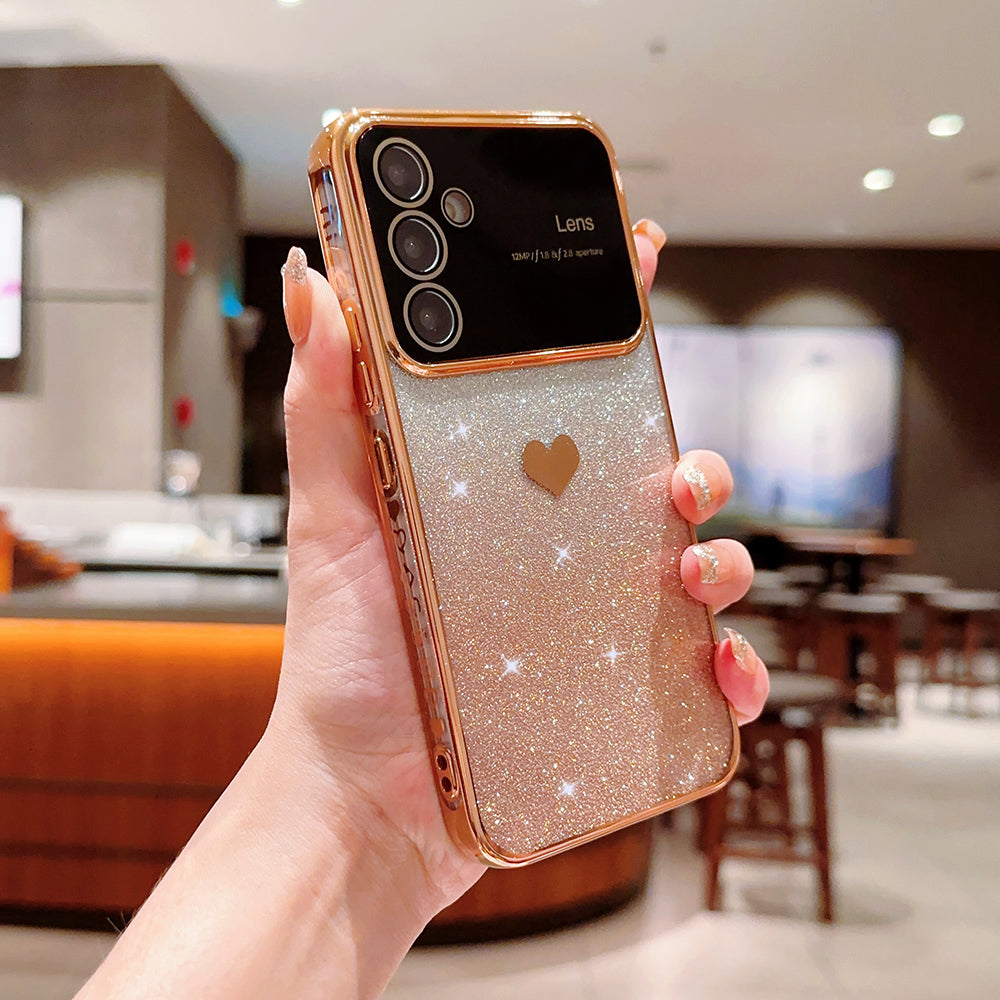 For Samsung Galaxy A14 5G Electroplating Edge TPU Phone Cover Gradient Glitter Powder Cell Phone Case