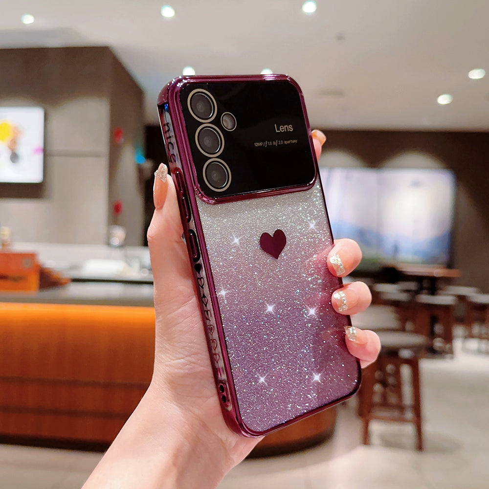 For Samsung Galaxy A14 5G Electroplating Edge TPU Phone Cover Gradient Glitter Powder Cell Phone Case