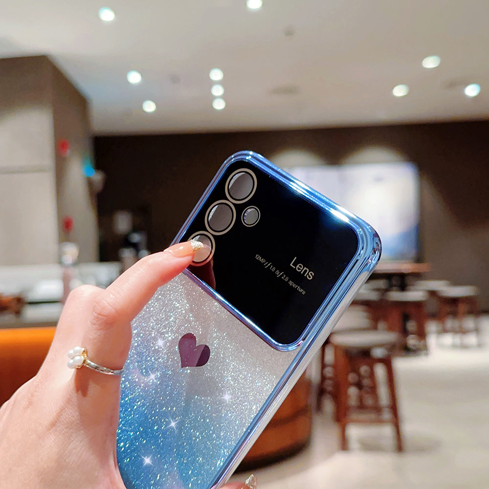 For Samsung Galaxy A14 5G Electroplating Edge TPU Phone Cover Gradient Glitter Powder Cell Phone Case