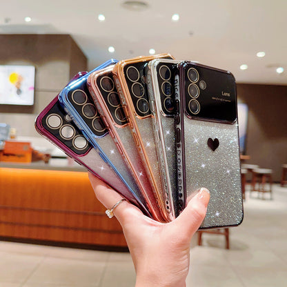 For Samsung Galaxy A14 5G Electroplating Edge TPU Phone Cover Gradient Glitter Powder Cell Phone Case