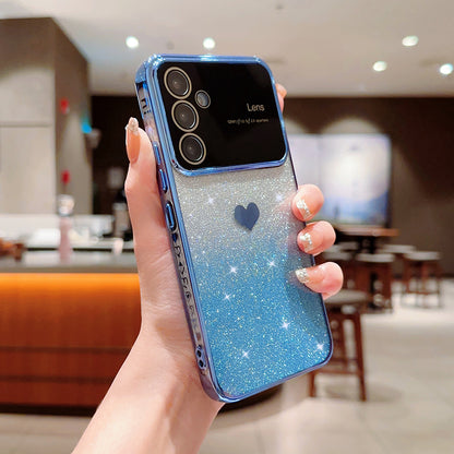 For Samsung Galaxy A14 5G Electroplating Edge TPU Phone Cover Gradient Glitter Powder Cell Phone Case
