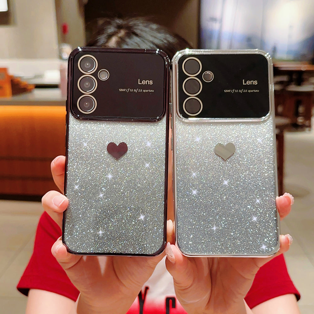 For Samsung Galaxy A14 5G Electroplating Edge TPU Phone Cover Gradient Glitter Powder Cell Phone Case