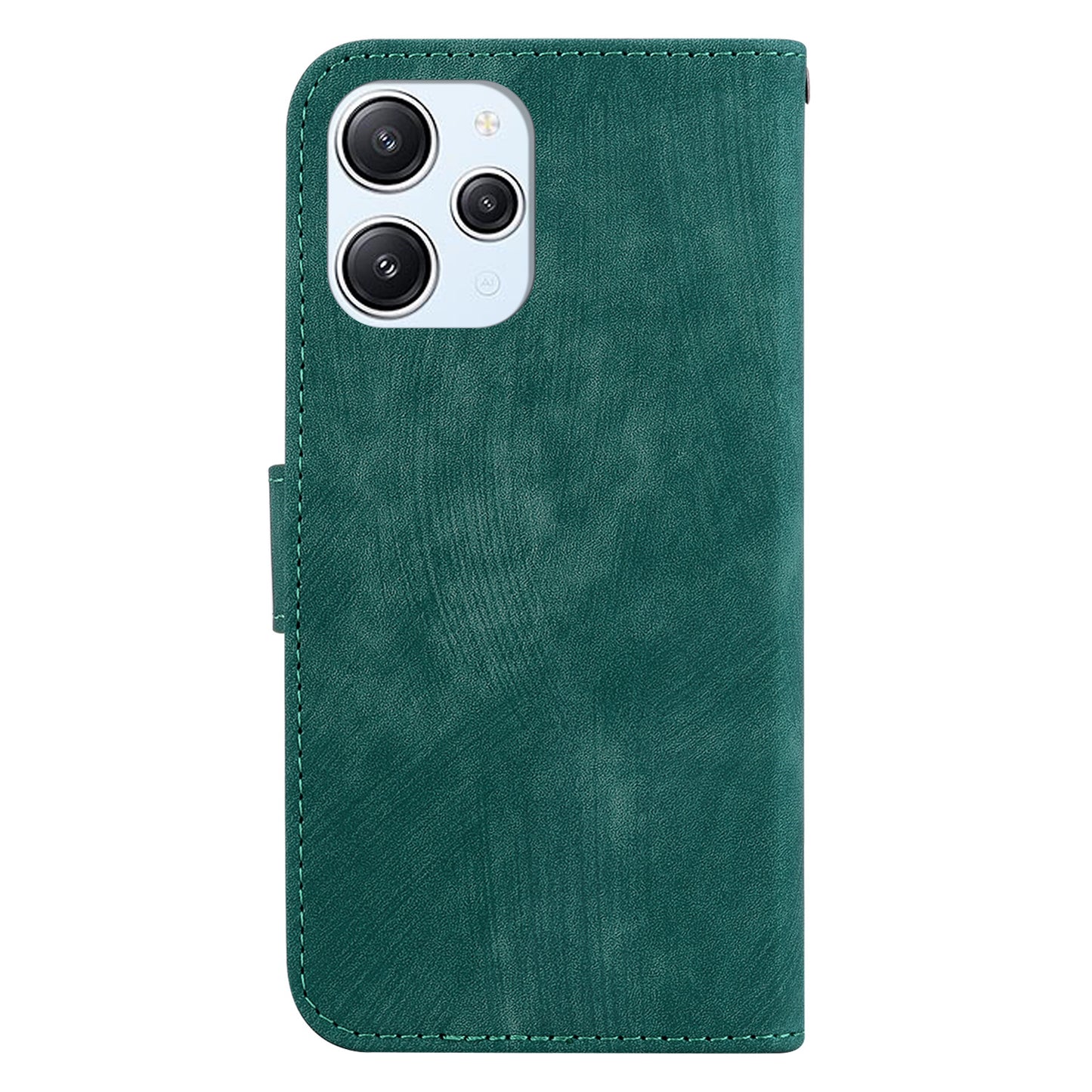 For Xiaomi Redmi 12 4G Shockproof Case Lovely Tiger Imprint Leather Wallet Phone Cover with Stand