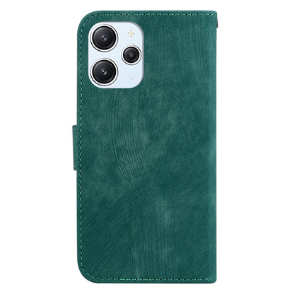For Xiaomi Redmi 12 4G Shockproof Case Lovely Tiger Imprint Leather Wallet Phone Cover with Stand