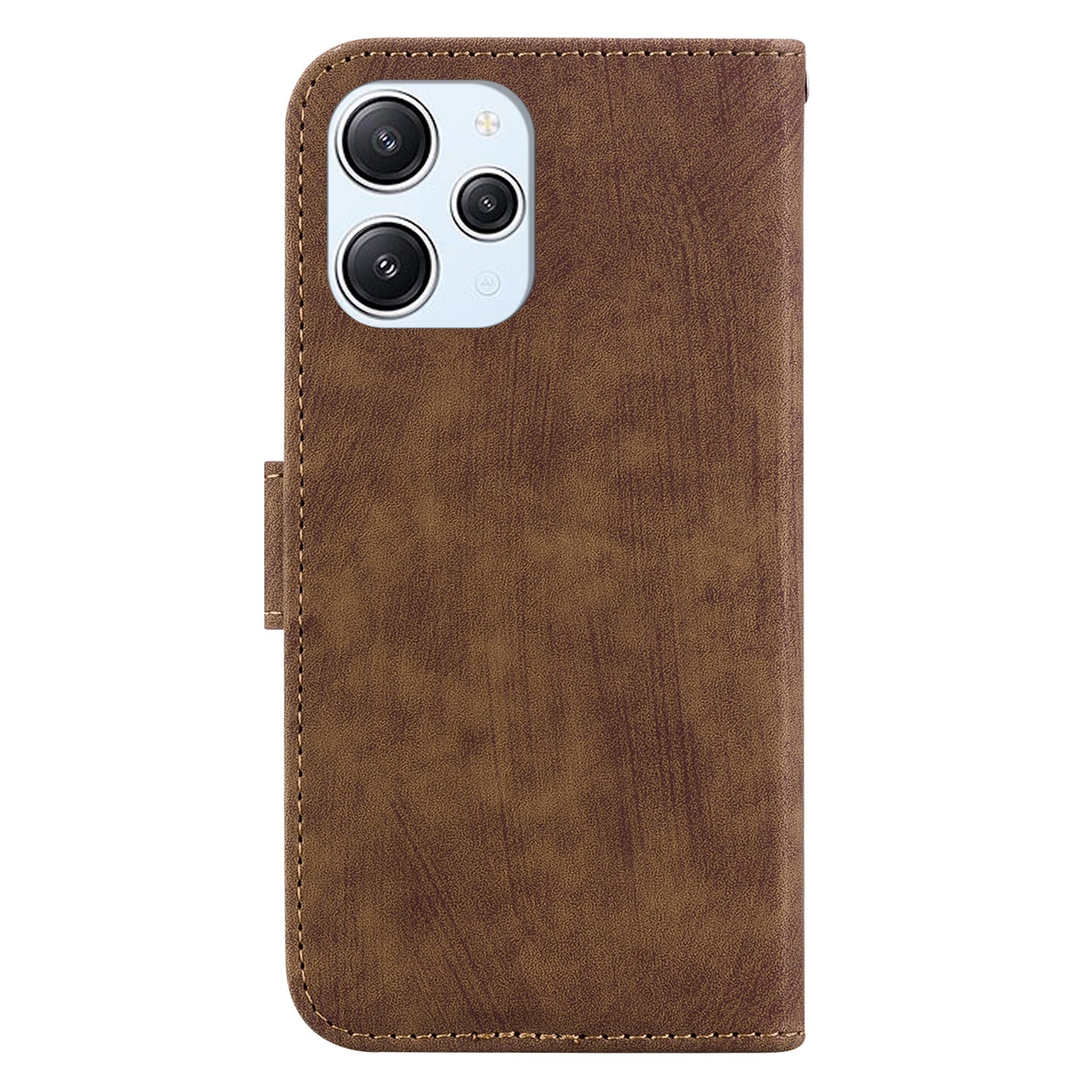For Xiaomi Redmi 12 4G Shockproof Case Lovely Tiger Imprint Leather Wallet Phone Cover with Stand