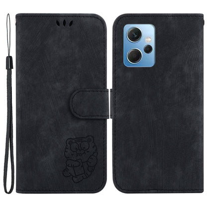 For Xiaomi Redmi Note 12 4G Wallet Phone Case Lovely Tiger Imprint Magnetic Clasp Leather Cover