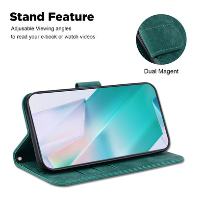 For Xiaomi Redmi Note 12 4G Wallet Phone Case Lovely Tiger Imprint Magnetic Clasp Leather Cover
