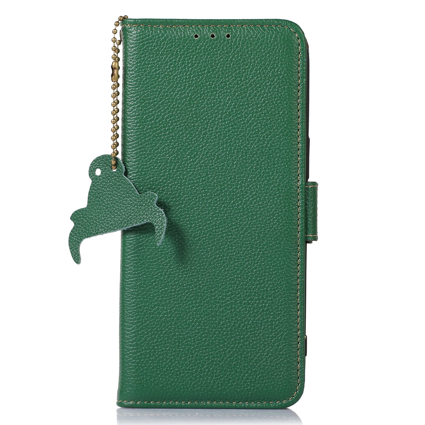 For Huawei nova Y91 4G / Enjoy 60X Wallet Phone Case RFID Blocking Genuine Cow Leather Litchi Texture Stand Cover