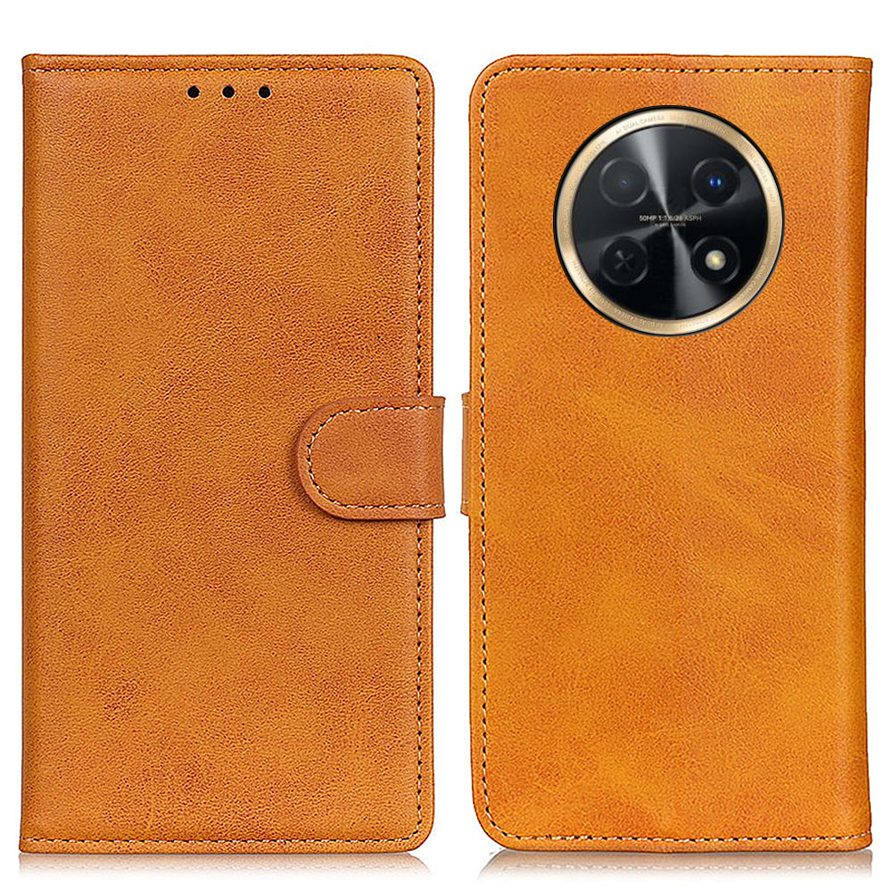 For Huawei nova Y91 4G / Enjoy 60X Wallet Leather Phone Case Full Protection Cowhide Texture Stand Phone Cover