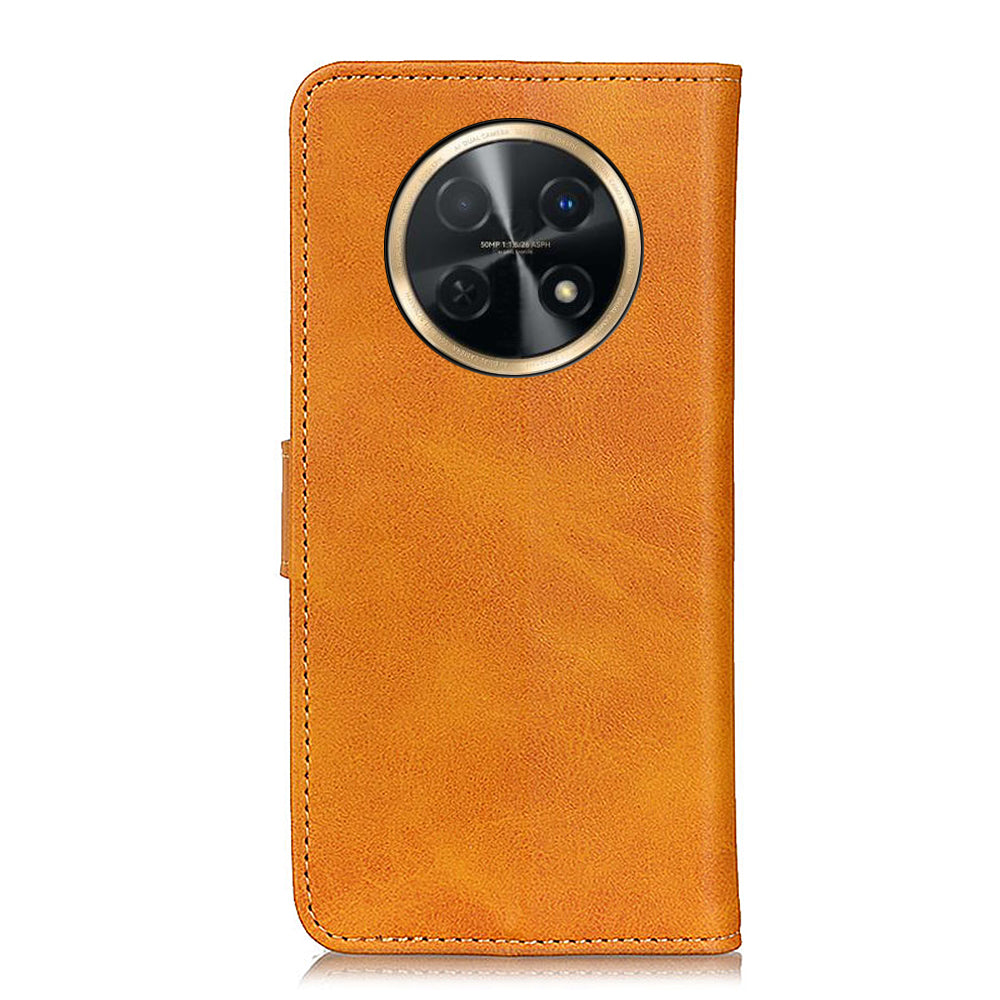 For Huawei nova Y91 4G / Enjoy 60X Wallet Leather Phone Case Full Protection Cowhide Texture Stand Phone Cover