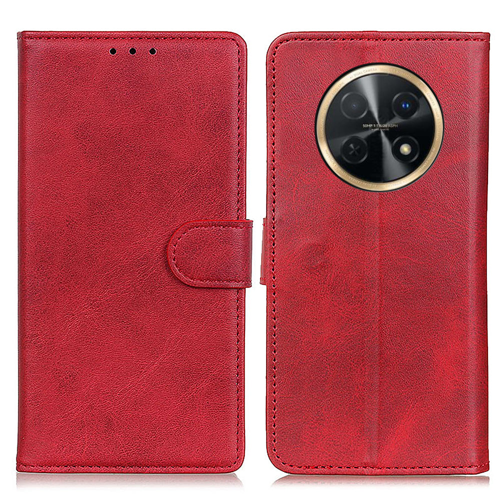 For Huawei nova Y91 4G / Enjoy 60X Wallet Leather Phone Case Full Protection Cowhide Texture Stand Phone Cover