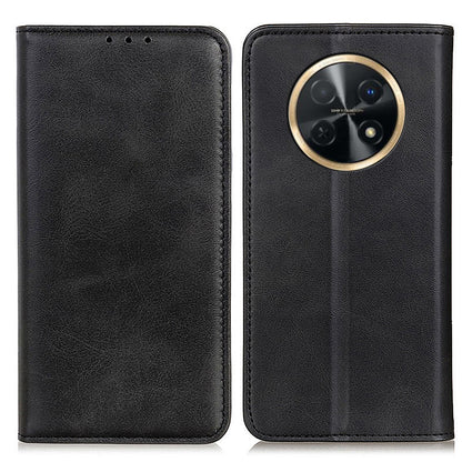 For Huawei nova Y91 4G / Enjoy 60X Cowhide Texture Split Leather Wallet Phone Case Stand Protective Phone Cover