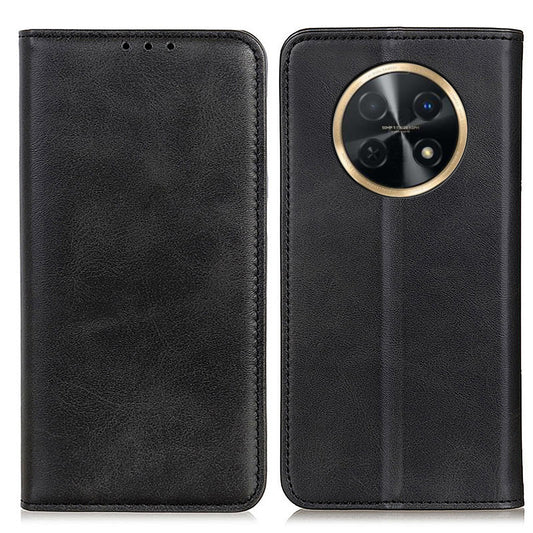 For Huawei nova Y91 4G / Enjoy 60X Cowhide Texture Split Leather Wallet Phone Case Stand Protective Phone Cover