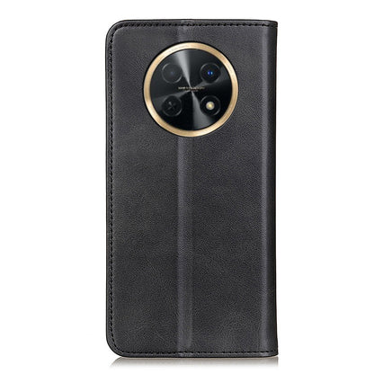 For Huawei nova Y91 4G / Enjoy 60X Cowhide Texture Split Leather Wallet Phone Case Stand Protective Phone Cover