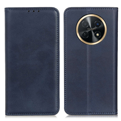 For Huawei nova Y91 4G / Enjoy 60X Cowhide Texture Split Leather Wallet Phone Case Stand Protective Phone Cover