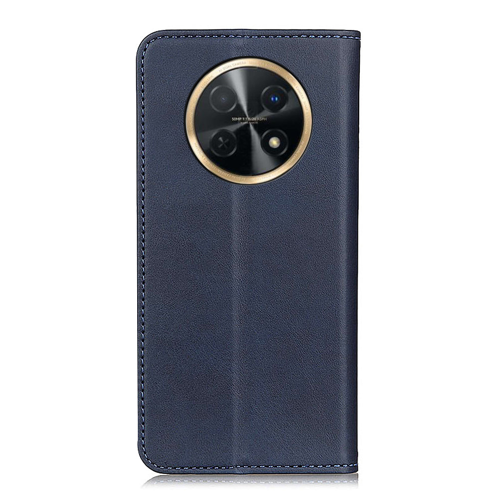 For Huawei nova Y91 4G / Enjoy 60X Cowhide Texture Split Leather Wallet Phone Case Stand Protective Phone Cover