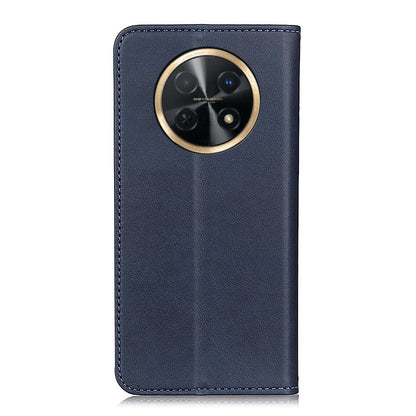 For Huawei nova Y91 4G / Enjoy 60X Cowhide Texture Split Leather Wallet Phone Case Stand Protective Phone Cover