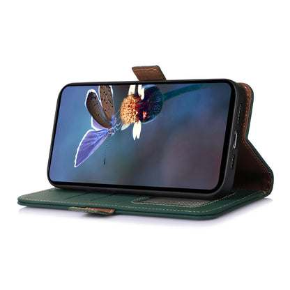 For Huawei nova Y91 4G / Enjoy 60X RFID Blocking Wallet Phone Case Stand Silky Feeling Genuine Cow Leather Cover