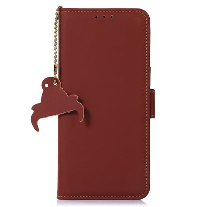 For Huawei nova Y91 4G / Enjoy 60X RFID Blocking Wallet Phone Case Stand Silky Feeling Genuine Cow Leather Cover