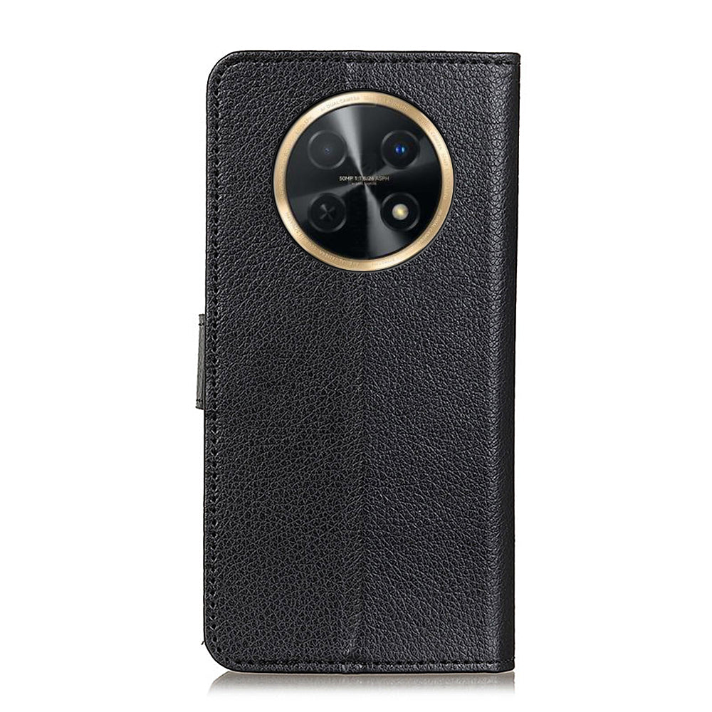For Huawei nova Y91 4G / Enjoy 60X PU Leather Case Anti-scratch Stand Phone Cover Litchi Texture Wallet
