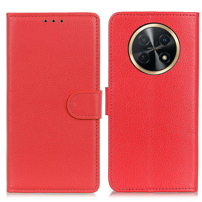 For Huawei nova Y91 4G / Enjoy 60X PU Leather Case Anti-scratch Stand Phone Cover Litchi Texture Wallet