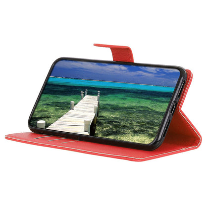 For Huawei nova Y91 4G / Enjoy 60X PU Leather Case Anti-scratch Stand Phone Cover Litchi Texture Wallet