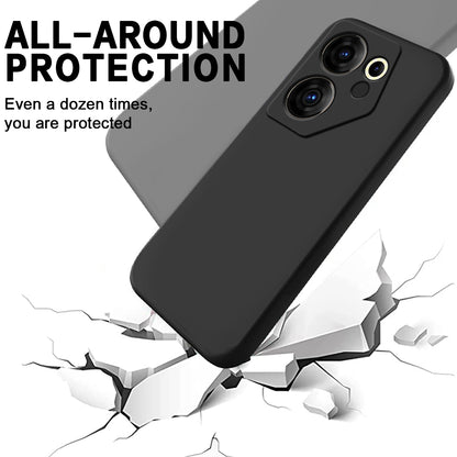 For Tecno Camon 20 Premier 5G Anti-Fingerprint Phone Case Liquid Silicone+Soft Lining Cover