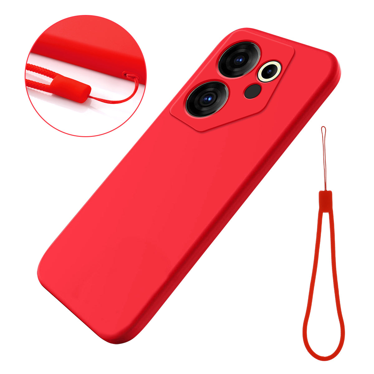 For Tecno Camon 20 Premier 5G Anti-Fingerprint Phone Case Liquid Silicone+Soft Lining Cover