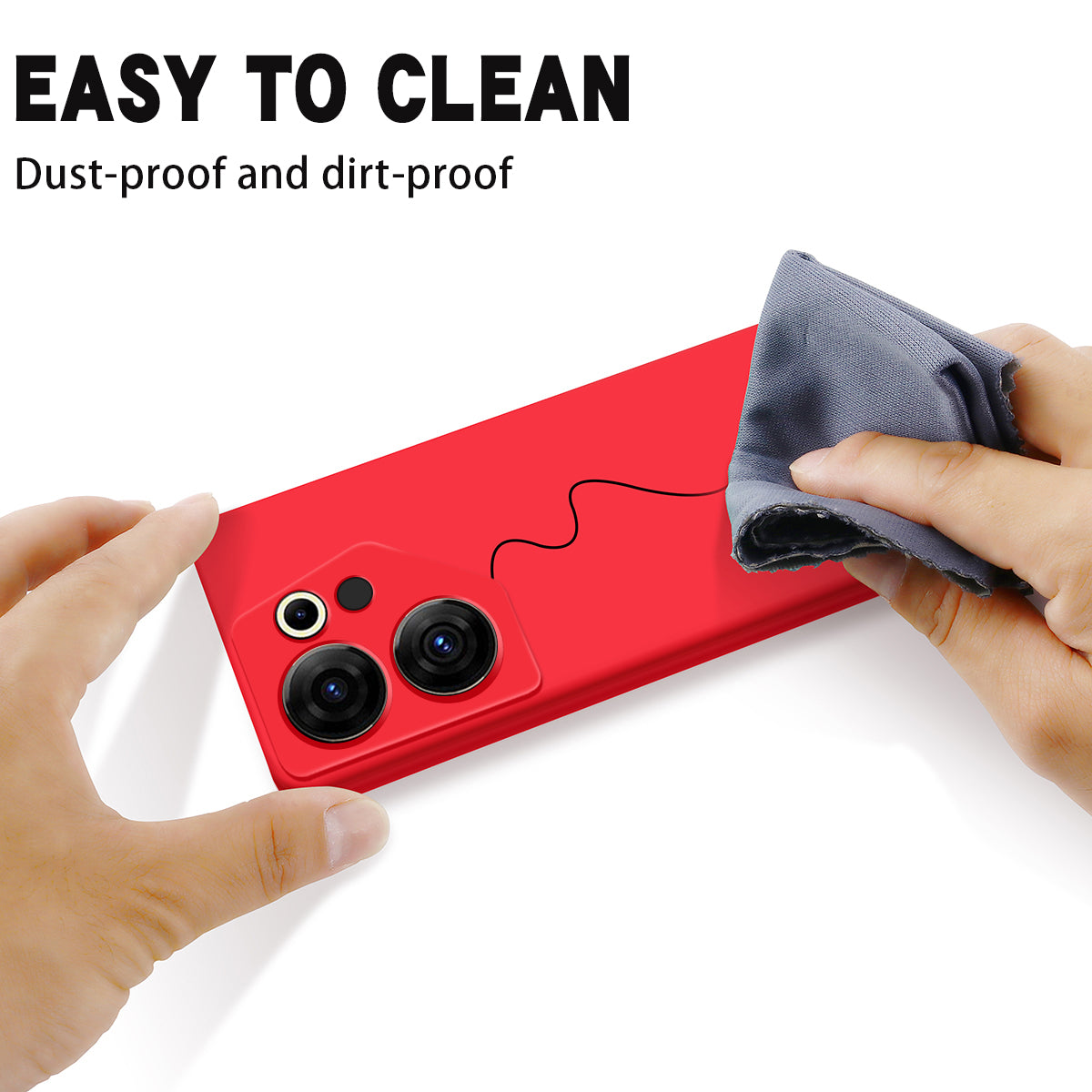 For Tecno Camon 20 Premier 5G Anti-Fingerprint Phone Case Liquid Silicone+Soft Lining Cover