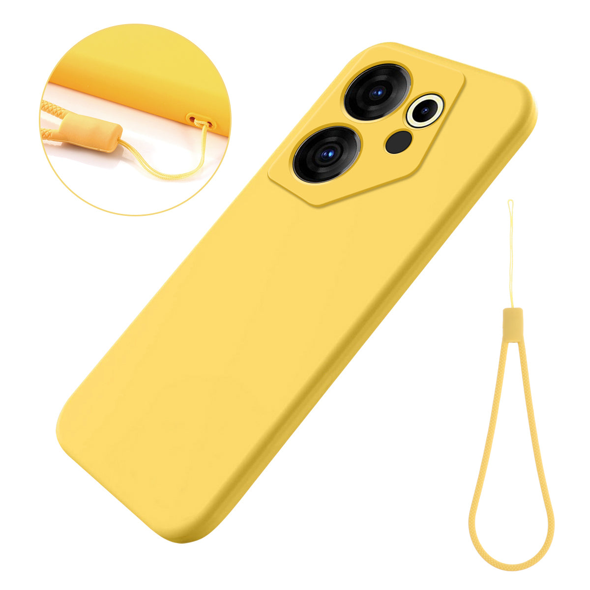 For Tecno Camon 20 Premier 5G Anti-Fingerprint Phone Case Liquid Silicone+Soft Lining Cover