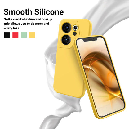 For Tecno Camon 20 Premier 5G Anti-Fingerprint Phone Case Liquid Silicone+Soft Lining Cover