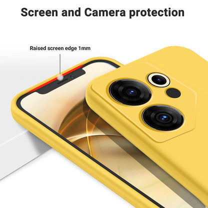 For Tecno Camon 20 Premier 5G Anti-Fingerprint Phone Case Liquid Silicone+Soft Lining Cover