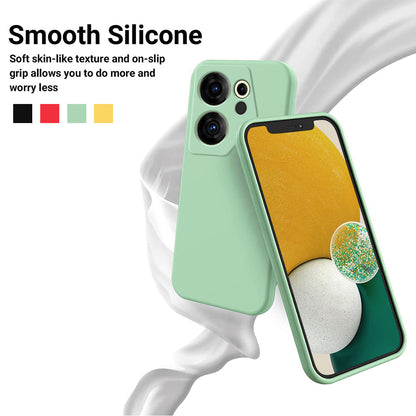 For Tecno Camon 20 Premier 5G Anti-Fingerprint Phone Case Liquid Silicone+Soft Lining Cover