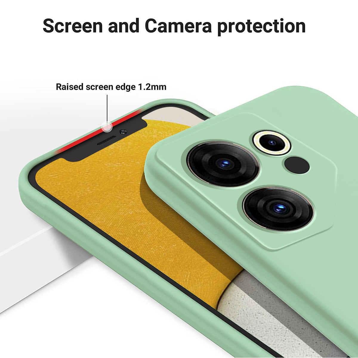 For Tecno Camon 20 Premier 5G Anti-Fingerprint Phone Case Liquid Silicone+Soft Lining Cover