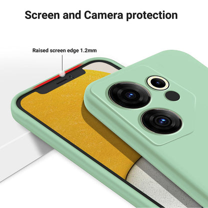 For Tecno Camon 20 Premier 5G Anti-Fingerprint Phone Case Liquid Silicone+Soft Lining Cover